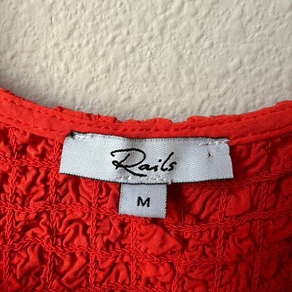 Rails Julie Cherry Red Popcorn Mini Dress Size M - Picture 4 of 7